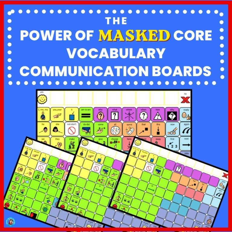 How masked core vocabulary boards support early communication success