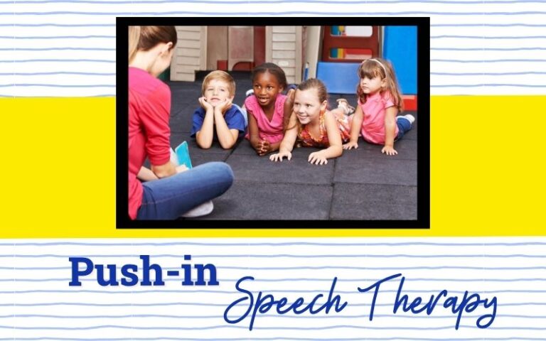 Push in Speech Therapy image yellow background